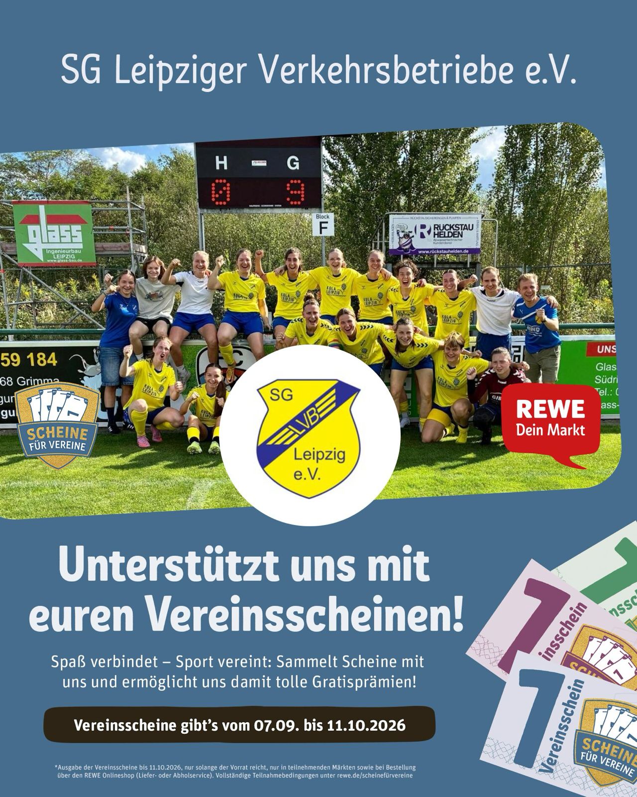 SCHEINE FÜR VEREINE! Wir sind dabei!